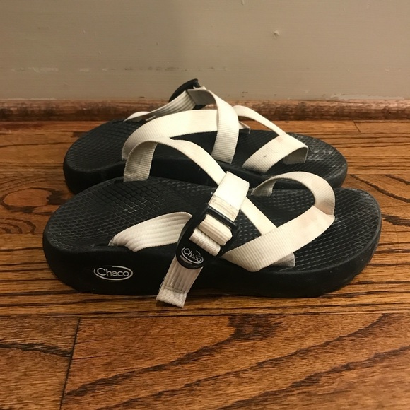 Chaco Black and White Strappy Sandals - Picture 1 of 5